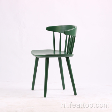 पेंटिंग में सरल डिजाइन लकड़ी भोजन कुर्सी